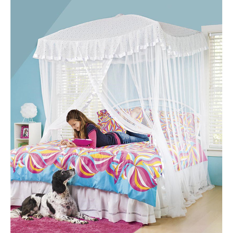 HearthSong Sparkling Lights Bed Canopy & Reviews Wayfair